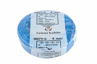 4 MM. NYA KABLO 100 MT. MAVİ