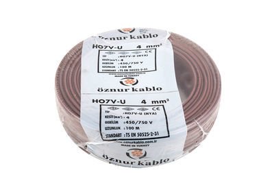 4 MM. NYA KABLO 100 MT. KAHVERENGİ