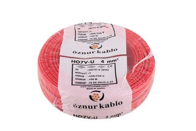 4 MM. NYA KABLO 100 MT. KIRMIZI