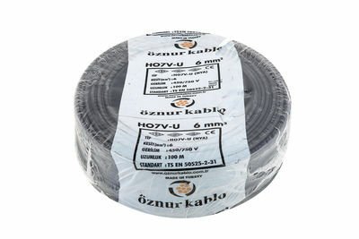 6 MM. NYA KABLO 100 MT. SİYAH