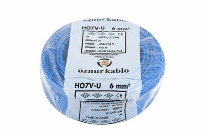 6 MM. NYA KABLO 100 MT. MAVİ