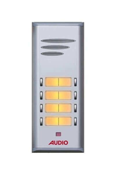 Audio 004849 E08 8li Basic Serisi Çift Butonlu Zil Paneli