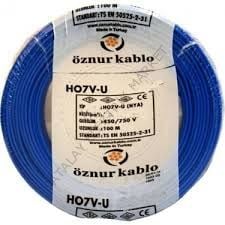 10 MM. NYA ÖZNUR KABLO MAVİ 100MT.