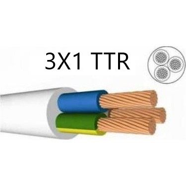 3X1 TTR KABLO 100 mt.  BEYAZ ÖZNUR KABLO