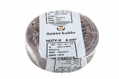 6 MM. NYA KABLO 100 MT. KAHVERENGİ
