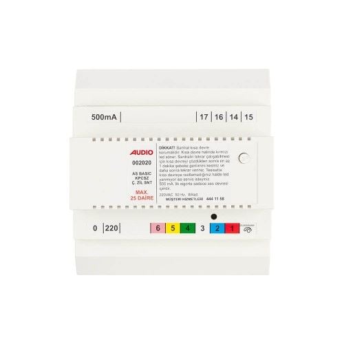 Audio AS202 Kapıcısız Çift Zilli 2 Melodili Basic Santral (25 Daire İçin) 002020