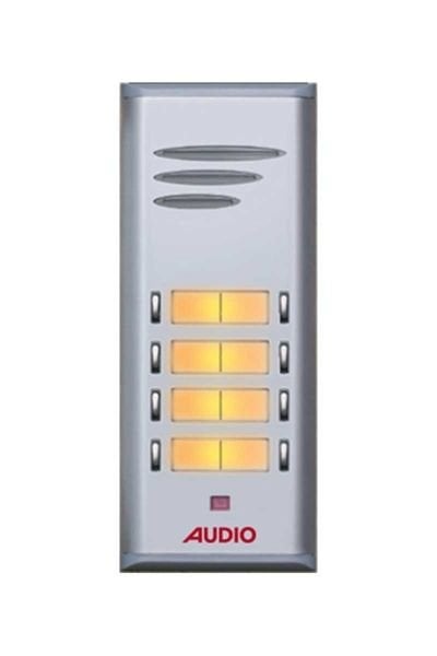 Audio 004849 E08 8li Basic Serisi Çift Butonlu Zil Paneli