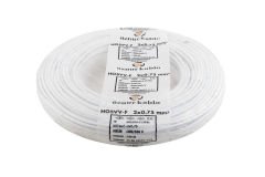 2x0.75 TTR ÖZNUR KABLO 100 MT. BEYAZ