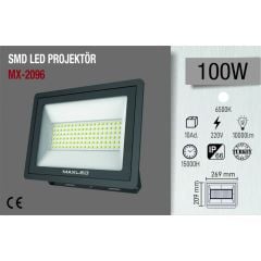 100 W. LED PROJEKTÖR MAXLED 6500K BEYAZ IŞIK