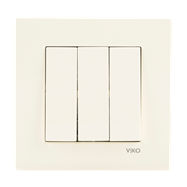 VİKO KARRE MERİDİAN ÜÇLÜ ANAHTAR BEYAZ