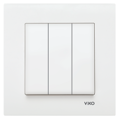 VİKO KARRE - MERİDİAN ÜÇLÜ ANAHTAR BEYAZ