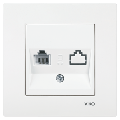 Viko Karre - Meridian Nümeris Telefon Prizi (RJ11) Beyaz